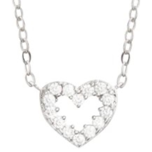 Nadri Jewelry - Nadri Silver Rhinestone accent 16” Heart Necklace